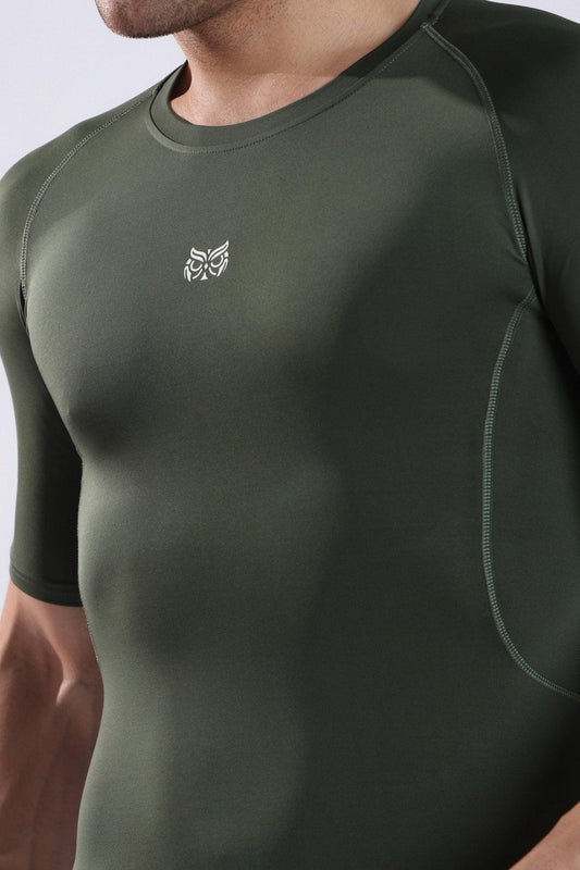 Dri - FIT Compression Short Sleeve T-Shirt Olive - Onhete