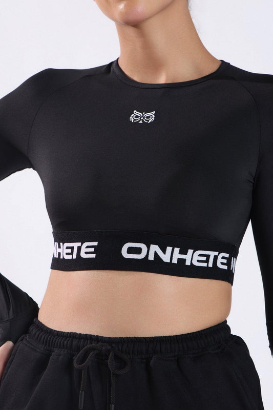 Dri - FIT Cropped Long Sleeve Top Black - Onhete