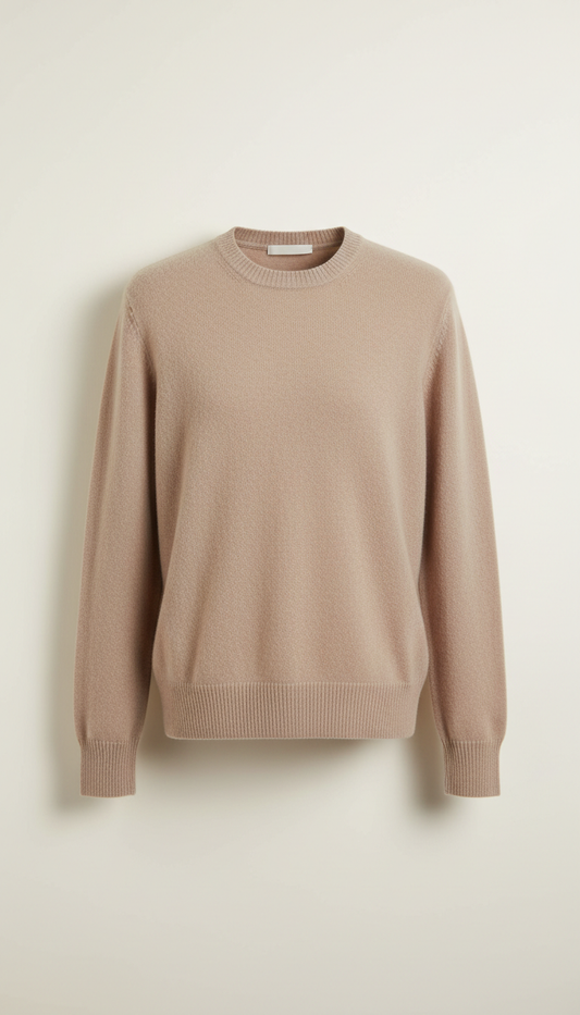 Cashmere Crewneck Sweater in Cloud Grey