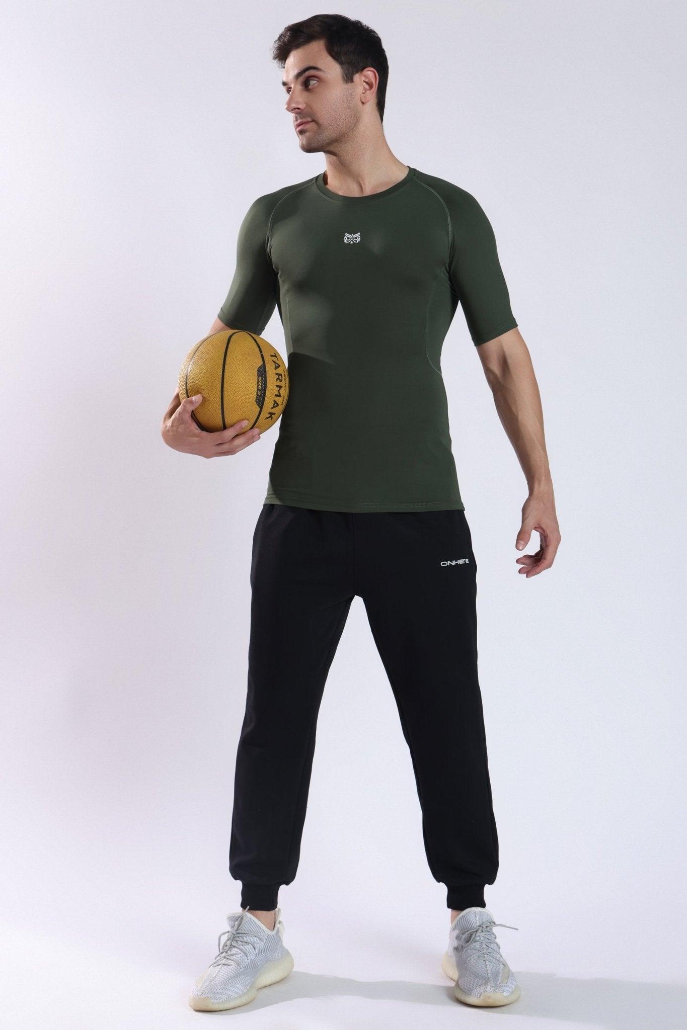 Dri - FIT Compression Short Sleeve T-Shirt Olive - Onhete