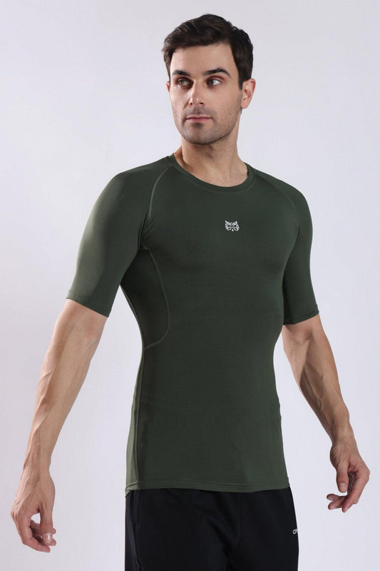 Dri - FIT Compression Short Sleeve T-Shirt Olive - Onhete