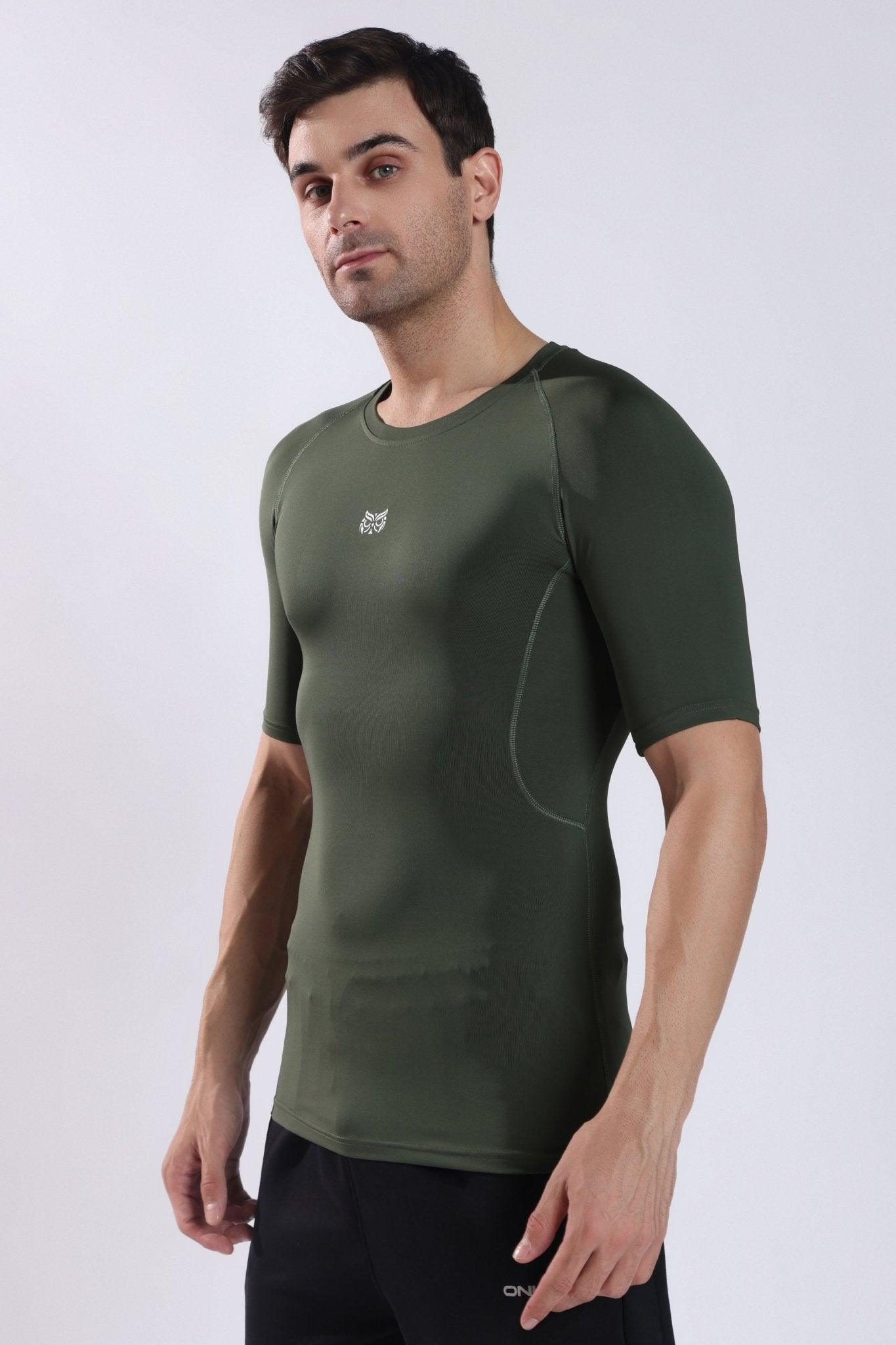 Dri - FIT Compression Short Sleeve T-Shirt Olive - Onhete