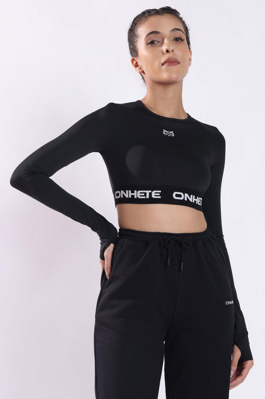 Dri - FIT Cropped Long Sleeve Top Black - Onhete