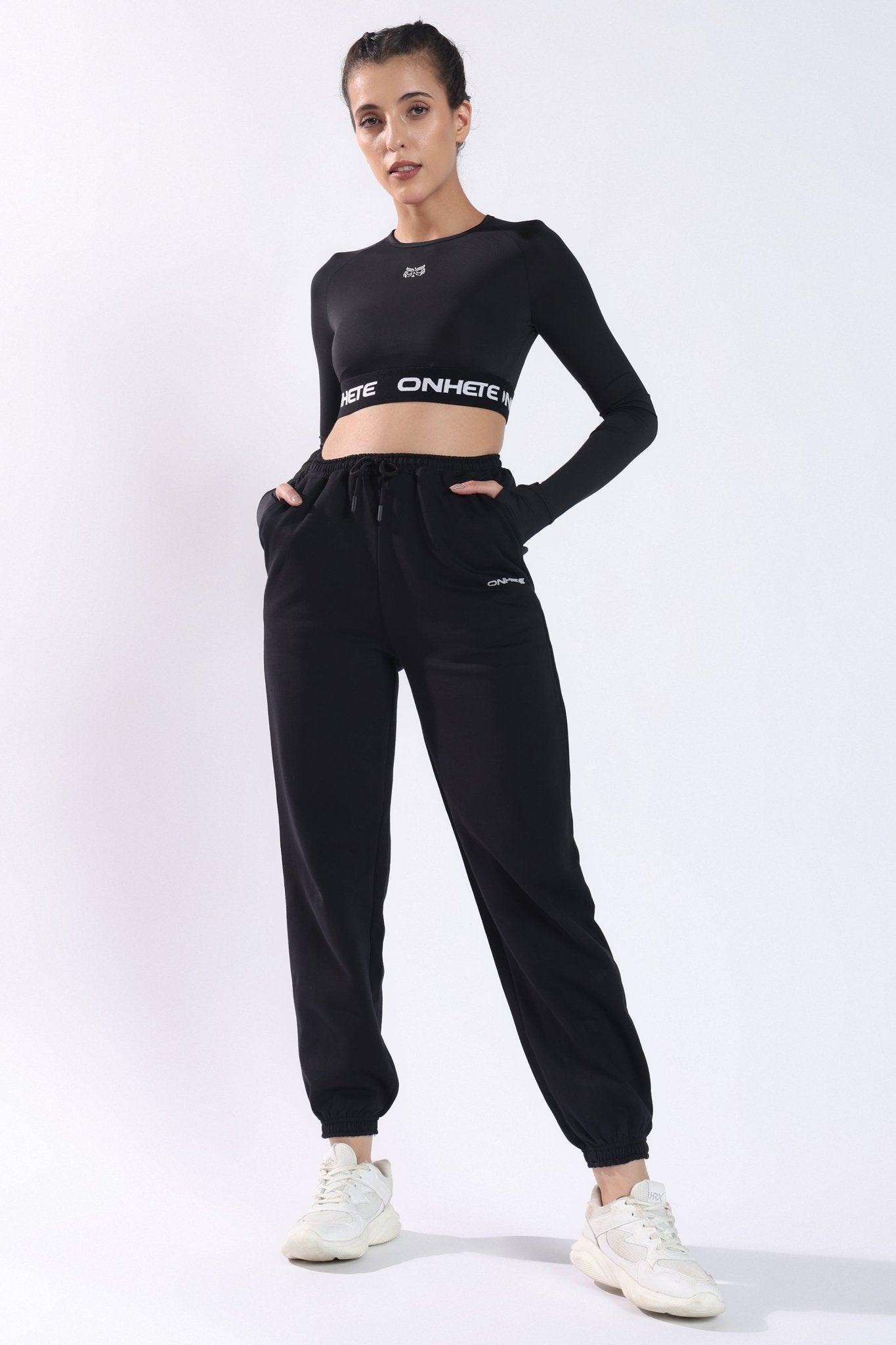 Dri - FIT Cropped Long Sleeve Top Black - Onhete