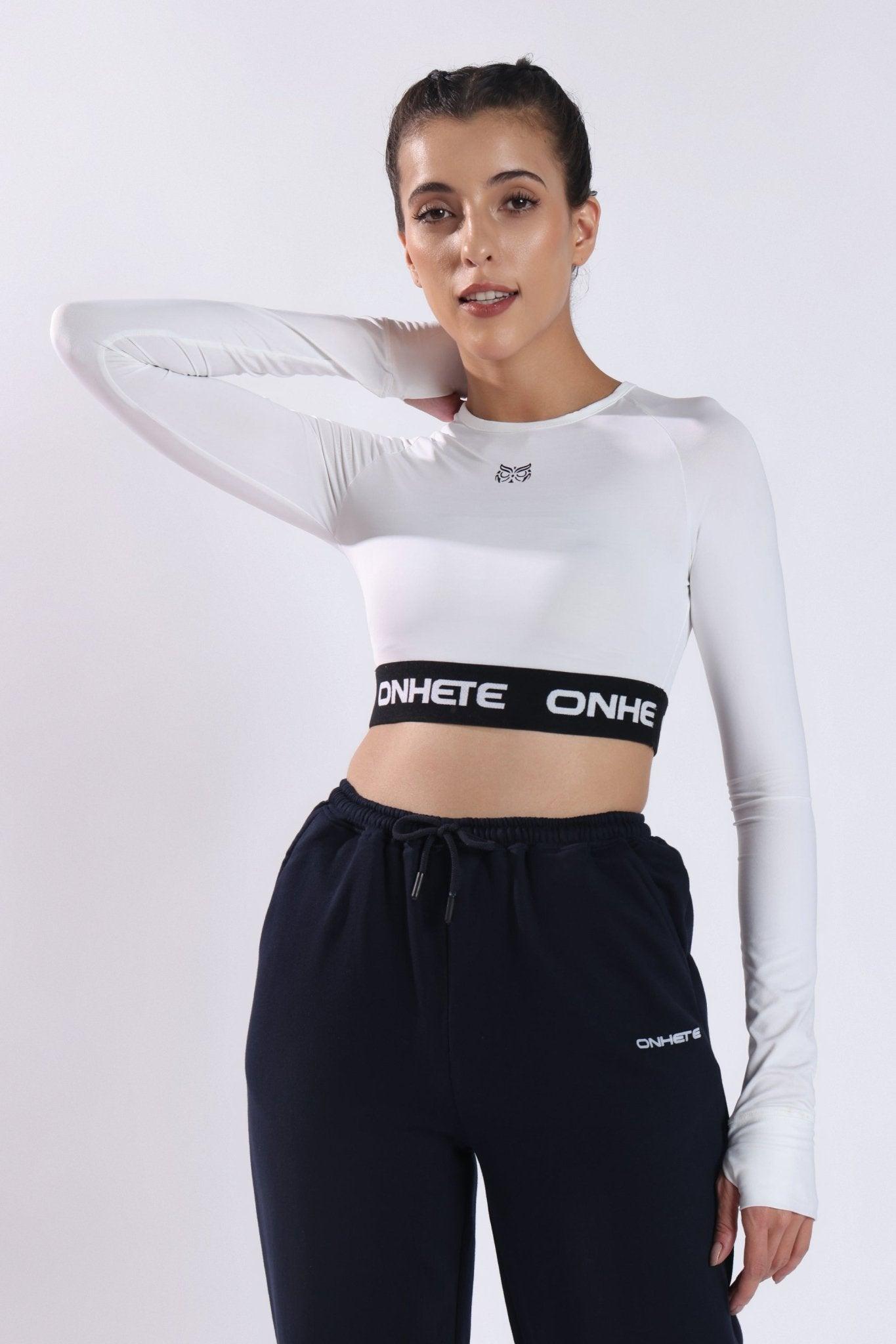 Dri - FIT Cropped Long Sleeve Top White - Onhete