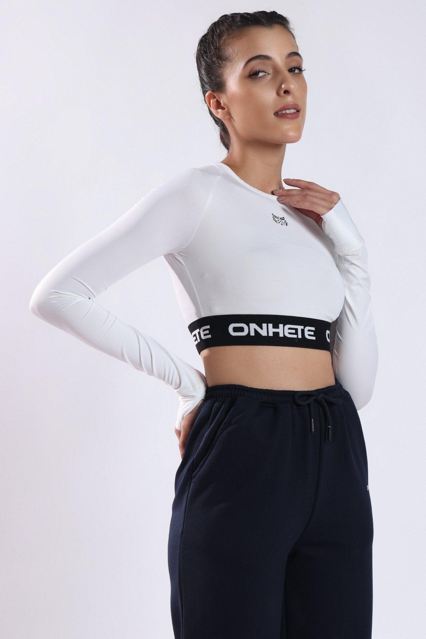 Dri - FIT Cropped Long Sleeve Top White - Onhete